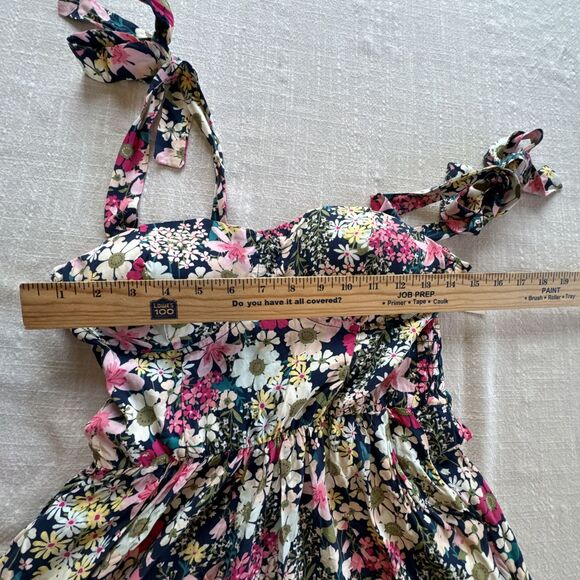 As U Wish Women's Sleeveless Tie On Shoulder Short Mini Dress Summer Floral Sz M - Picture 16 of 16